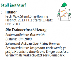 Trainereinschätzung zu HUMOR