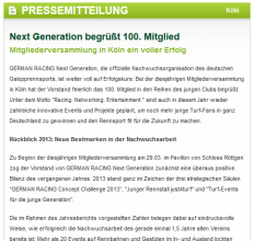Next Generation begrüßt 100. Mitglied