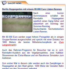 Berlin-Hoppegarten mit einem 80.000 € Listenrennen