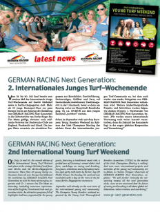 GERMAN RACING Next Generation: 2. Internationales Junges Turf-Wochenende